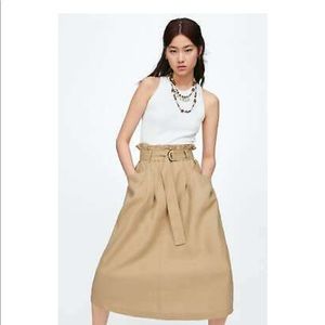Zara Skirts - Zara belted linen skirt Zara Skirts - Zara belted linen skirt